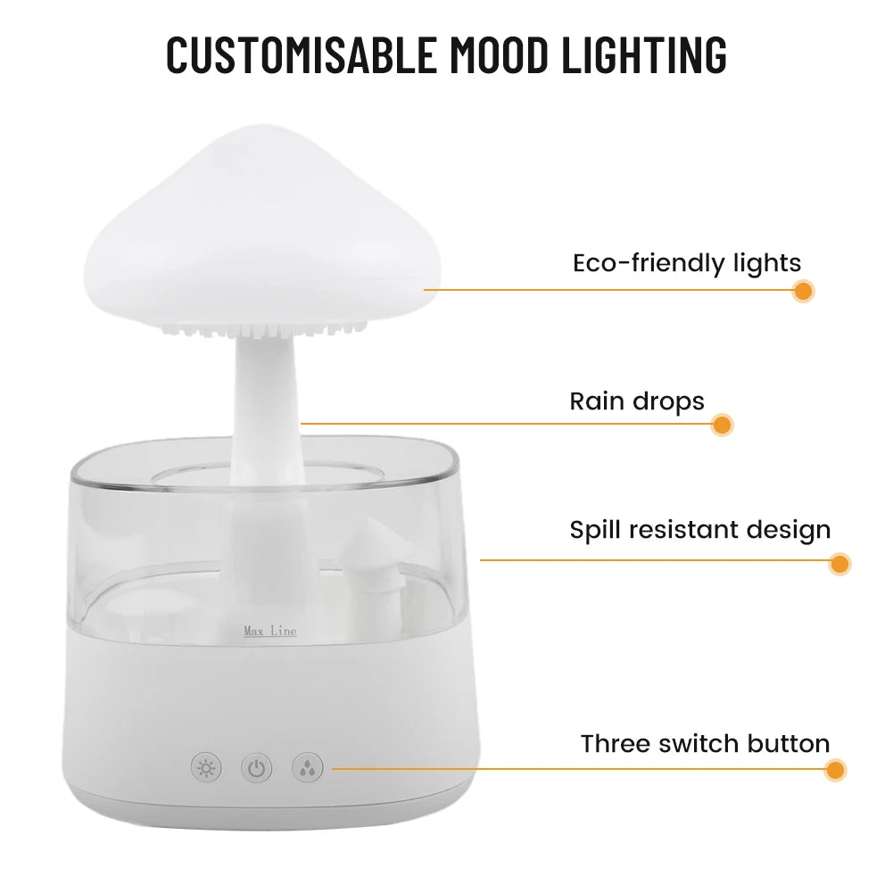 🌧️ Mushroom Rain Cloud Air Humidifier 🌈